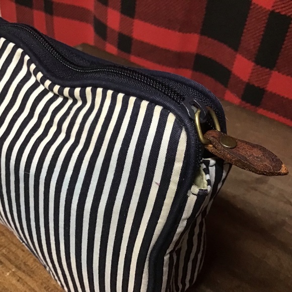 Used vintage polo monogram striped toiletry bag - Picture 4 of 4